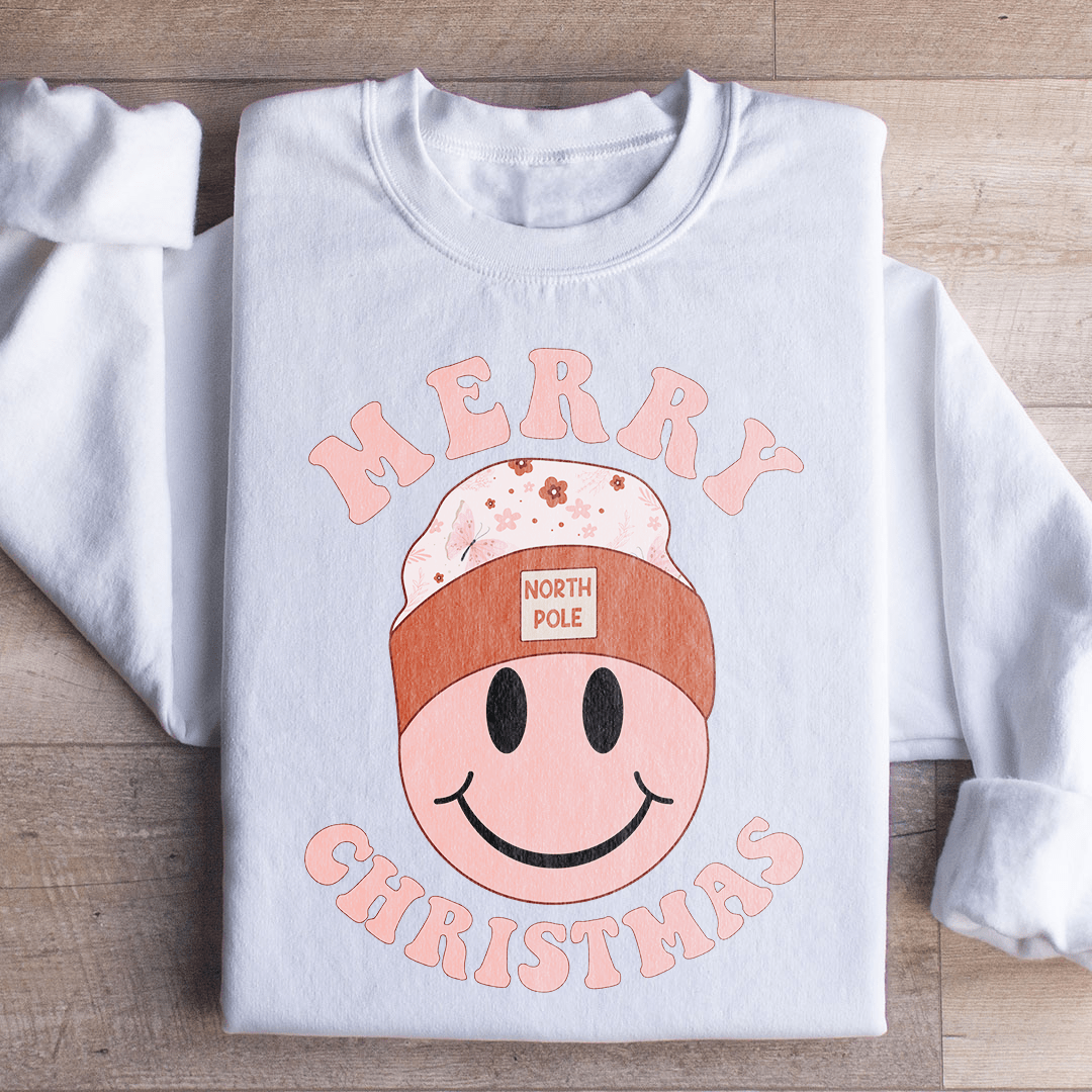 Merry Christmas Smiley Sweatshirt