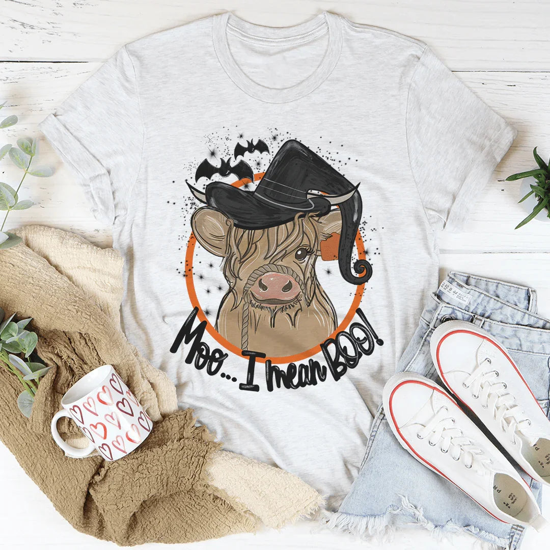 Moo I Mean Boo Cow Tee