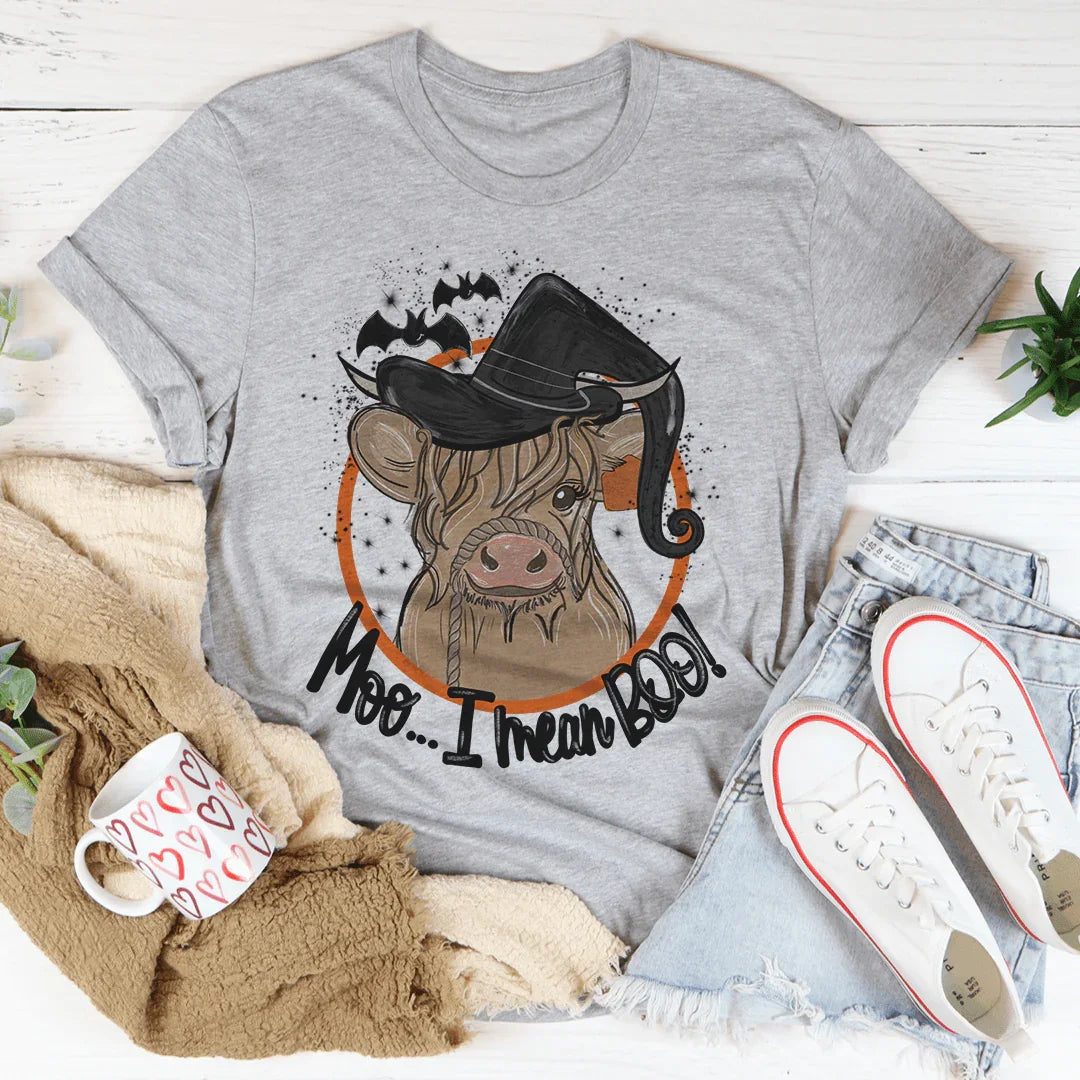 Moo I Mean Boo Cow Tee