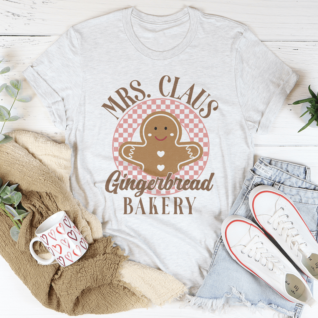Mrs Claus Gingerbread Bakery Tee
