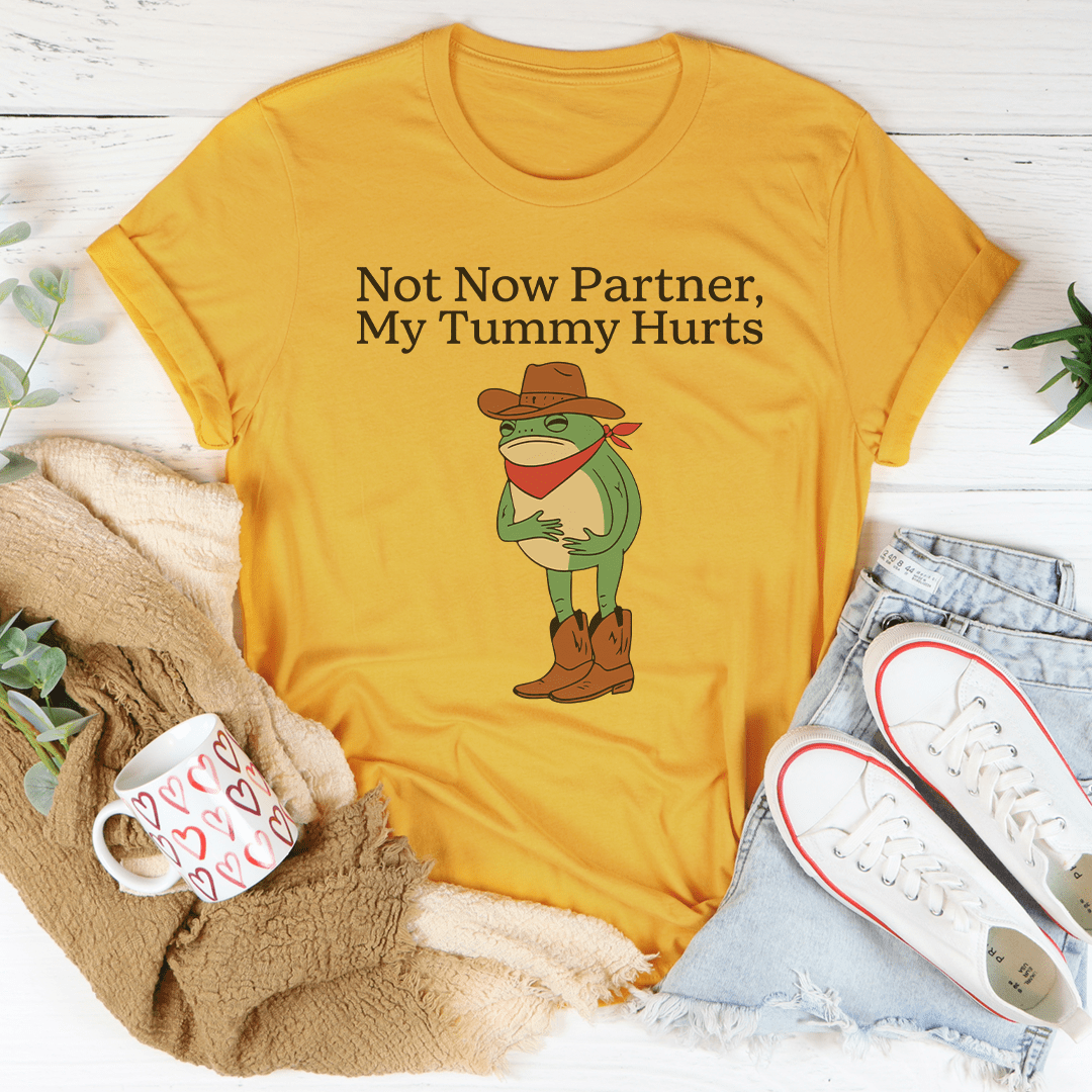 Not Now Partner My Tummy Hurts Tee