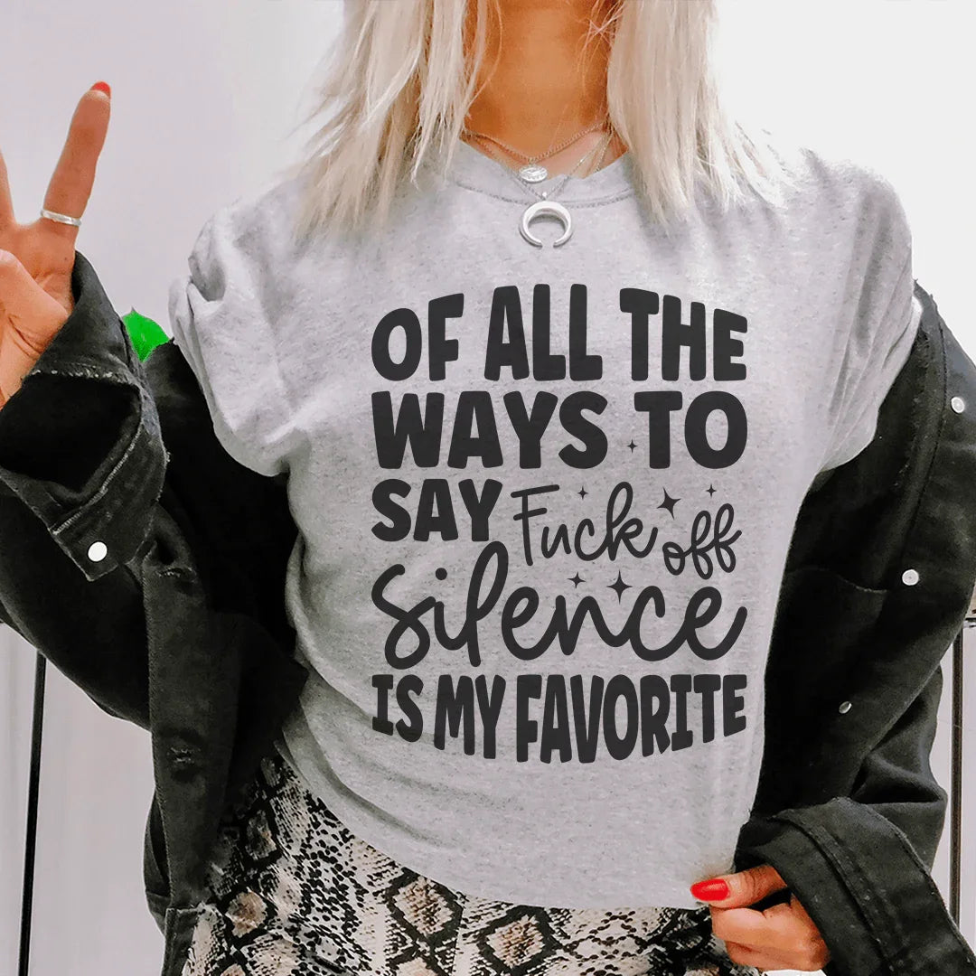 Of All The Ways To Say Tee