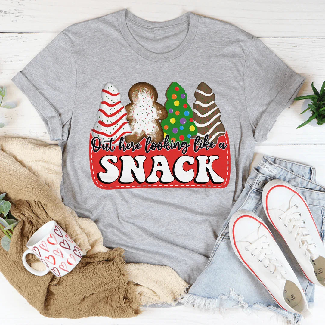 Out Here Looking Like A Snack Christmas Tee