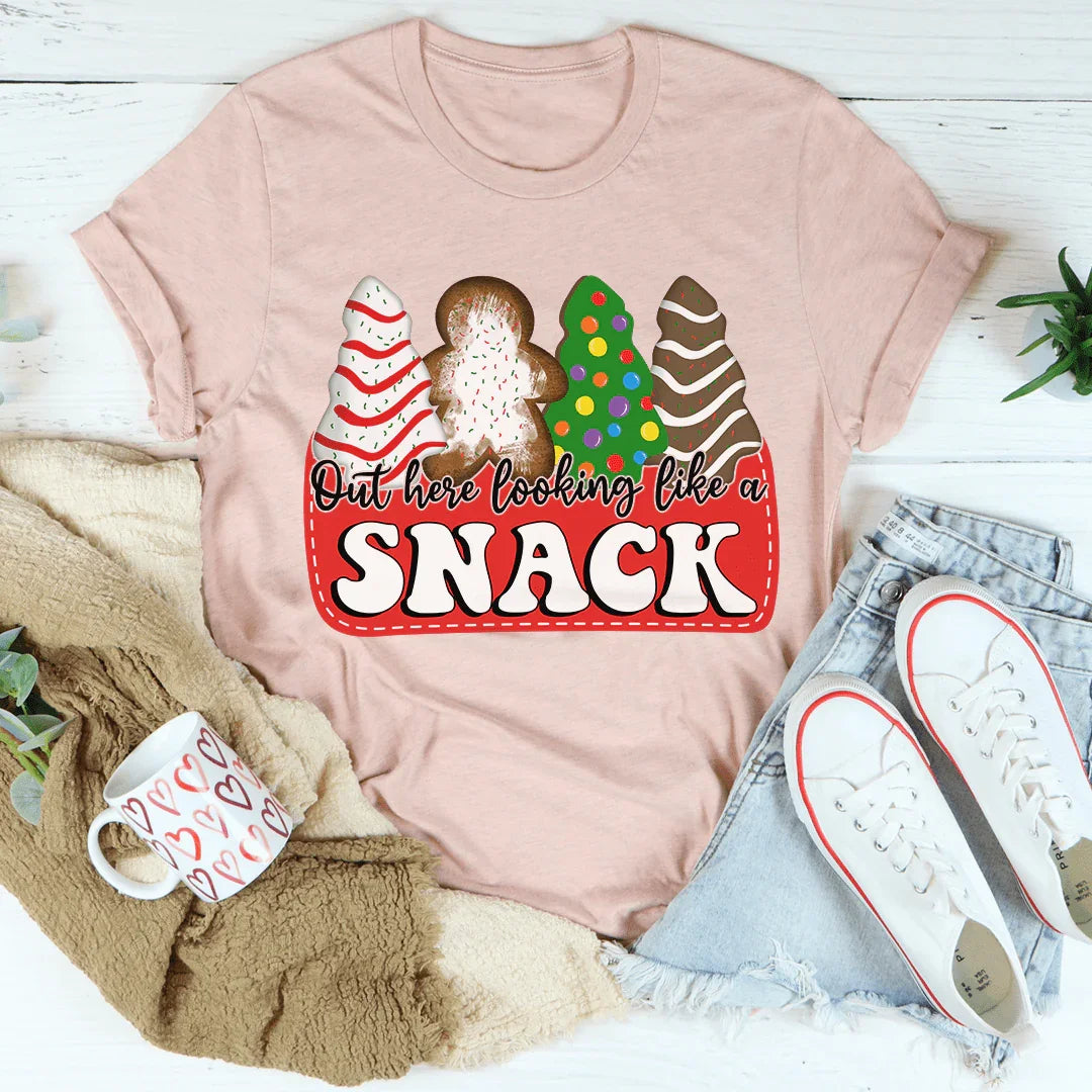 Out Here Looking Like A Snack Christmas Tee
