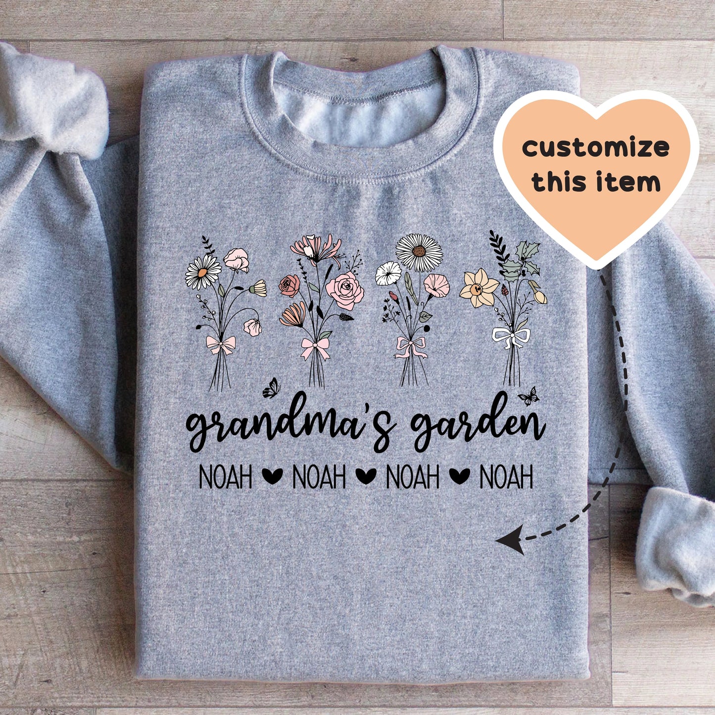 Personalized Grandma's Garden