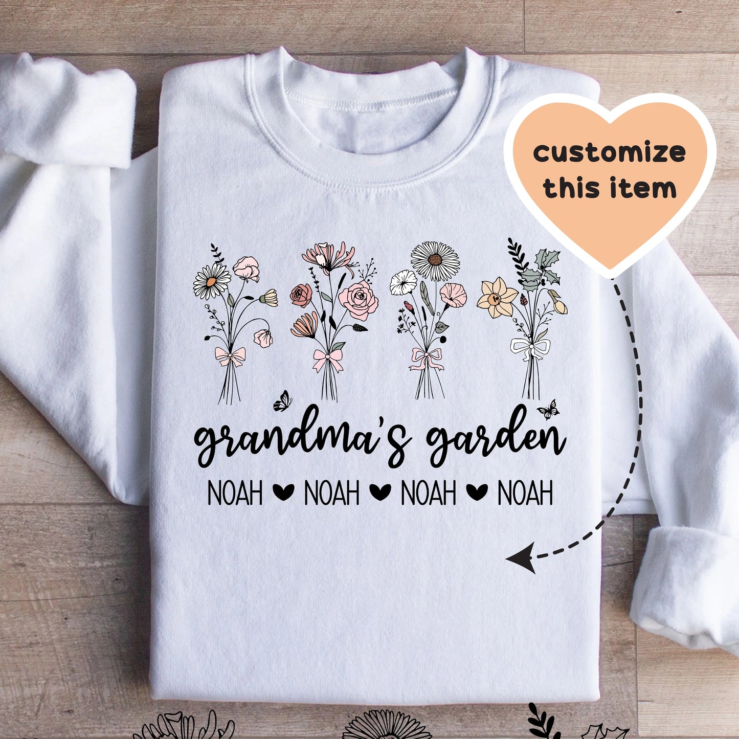 Personalized Grandma's Garden