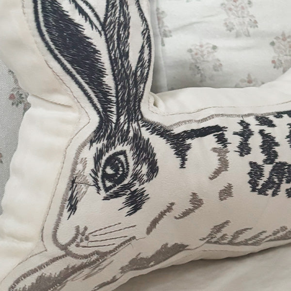 Leaping Easter Bunny Pillow