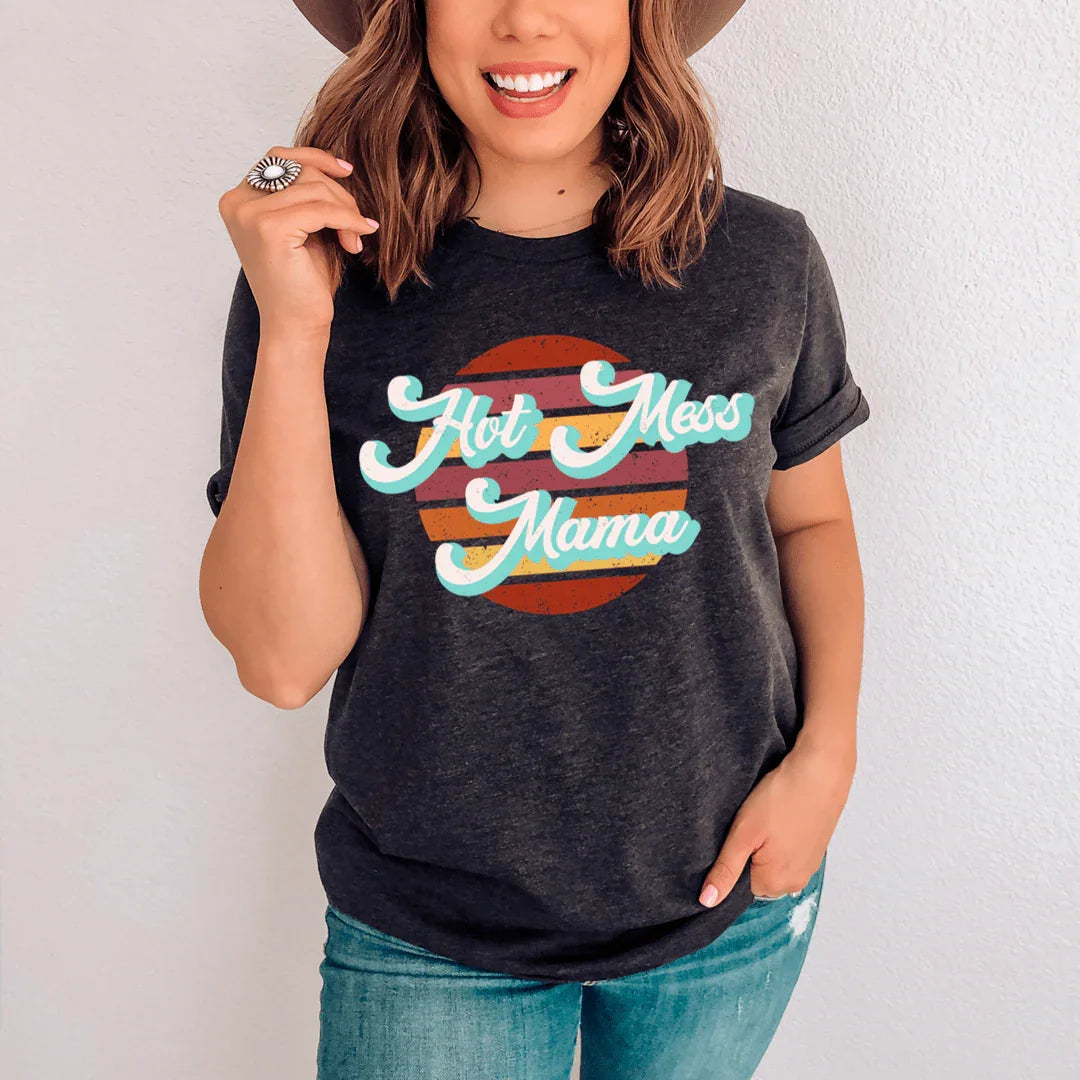 Retro Hot Mess Mama Tee