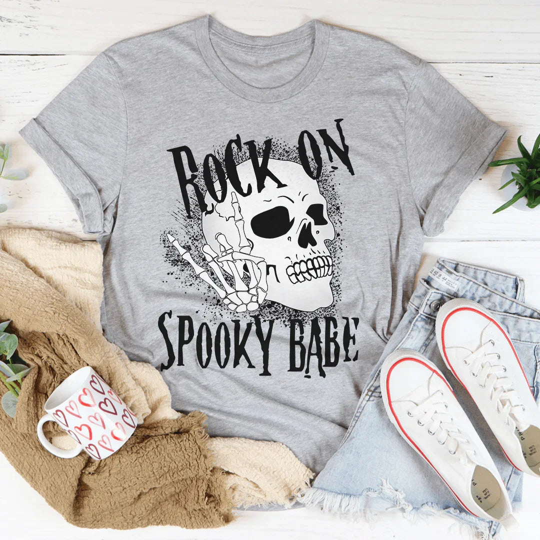 Rock On Spooky Babe Tee