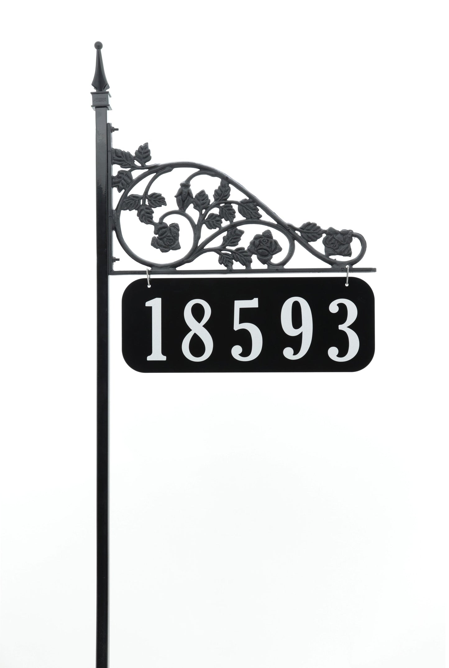 Rose Reflective Address Sign on 47" or 58" Pole