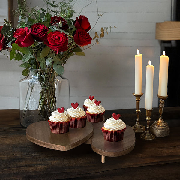 Collapsible Triple Heart Serving Board