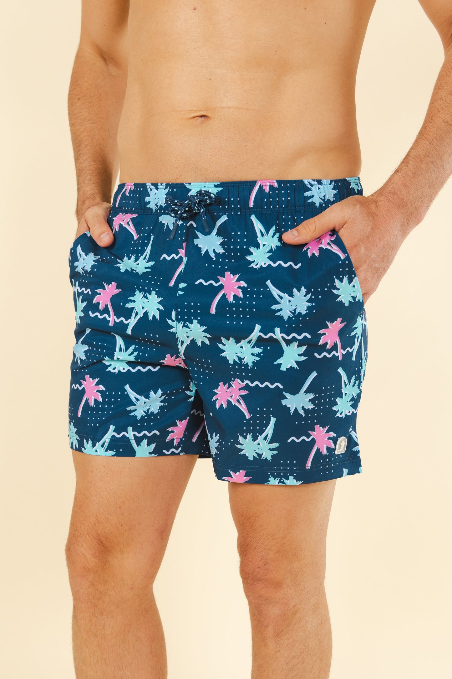 The Shorebreak | Navy Tropical Ball Hammock® Pouch 5" Swim Trunks