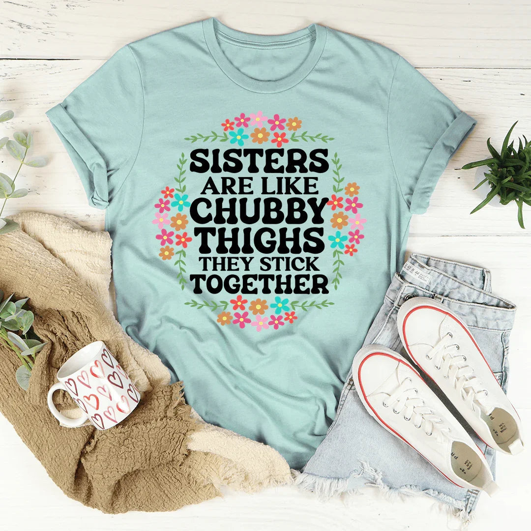 Sisters Are Like Chubby Thighs They Stick Together Tee