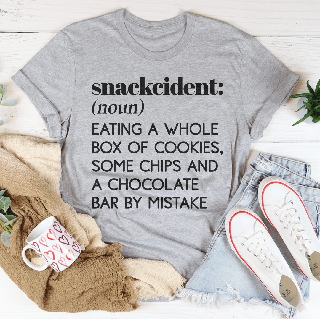 Snackcident Noun Eating A Whole Box Of Cookies Tee