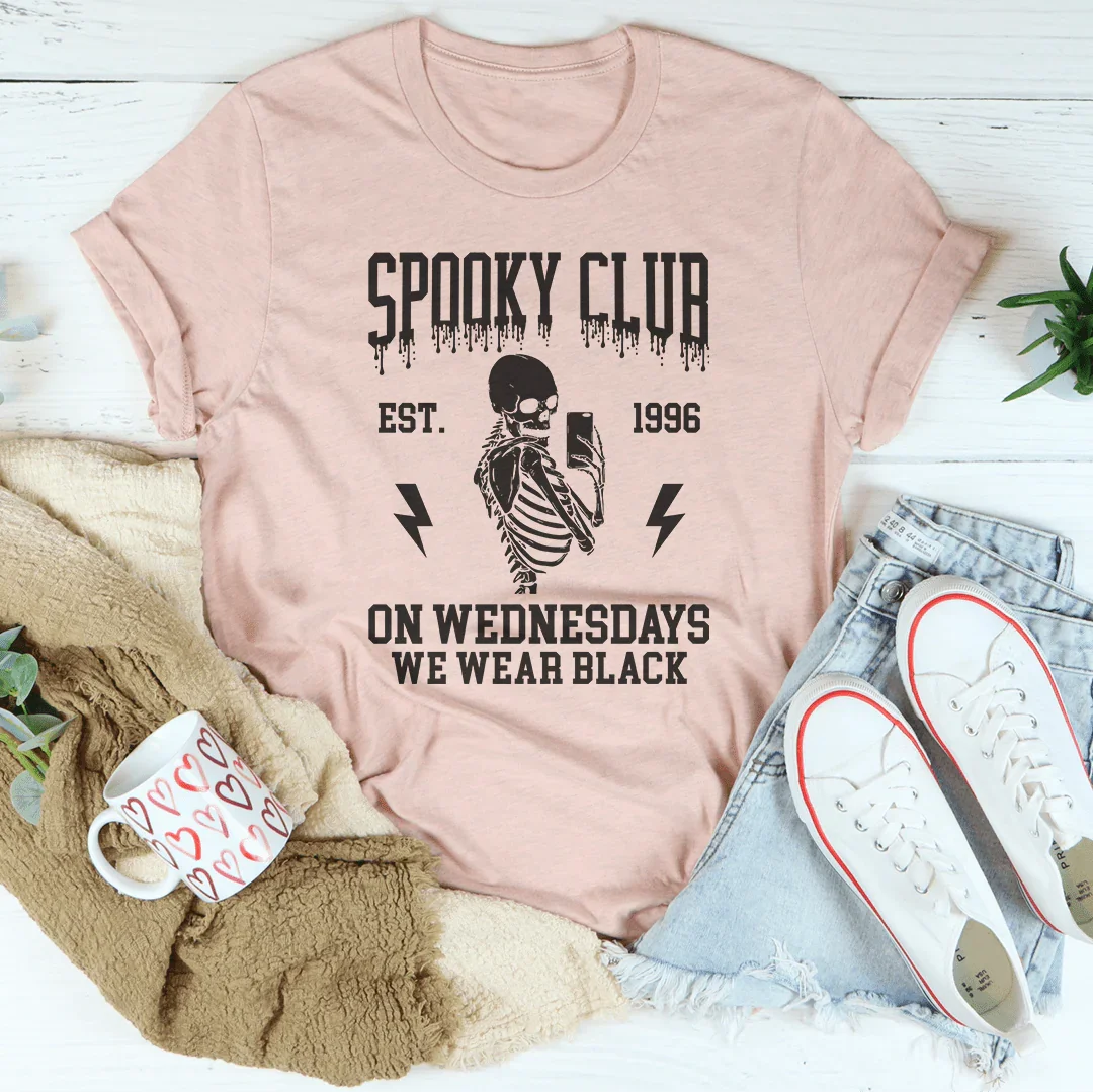 Spooky Club Est 1996 On Wednesdays We Wear Black Tee