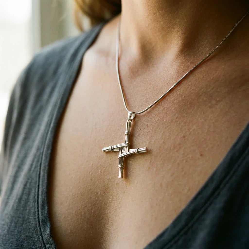 St. Brigid's Cross™ Pendant — 18K White Gold Necklace