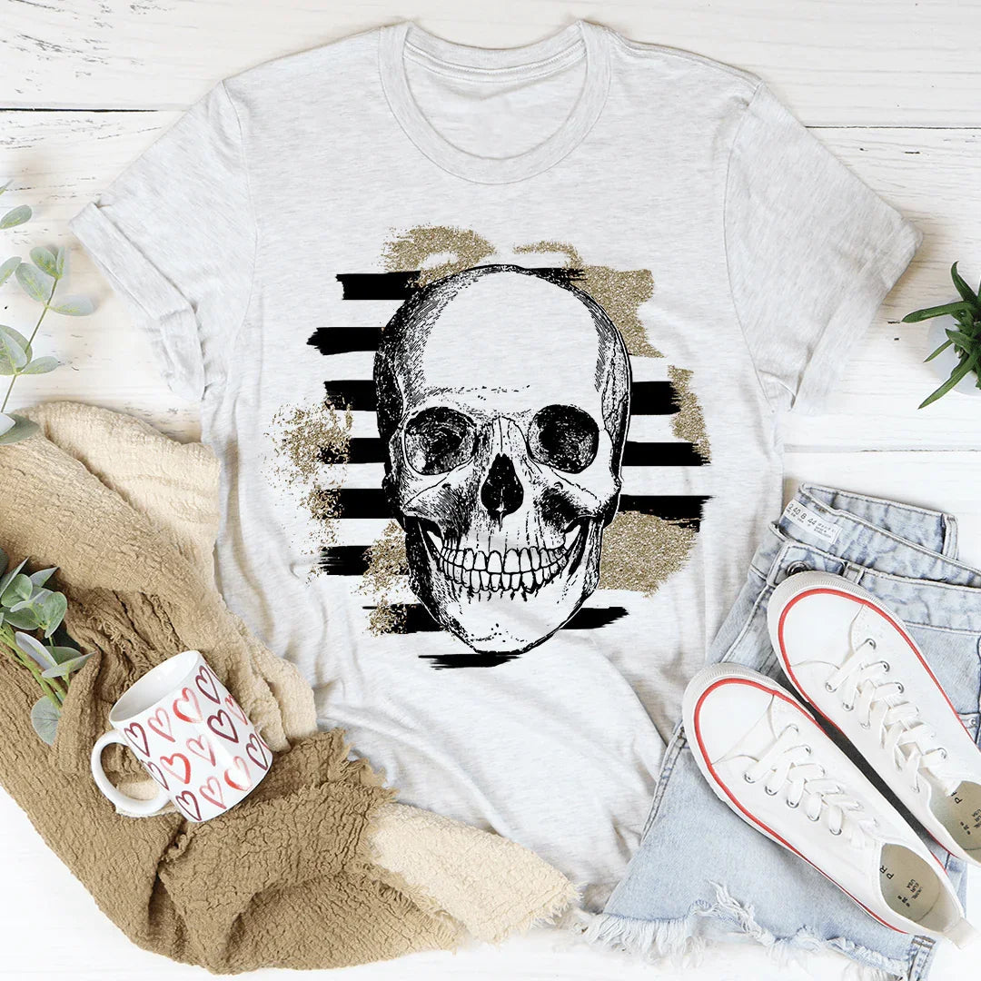 Striped Skull Tee