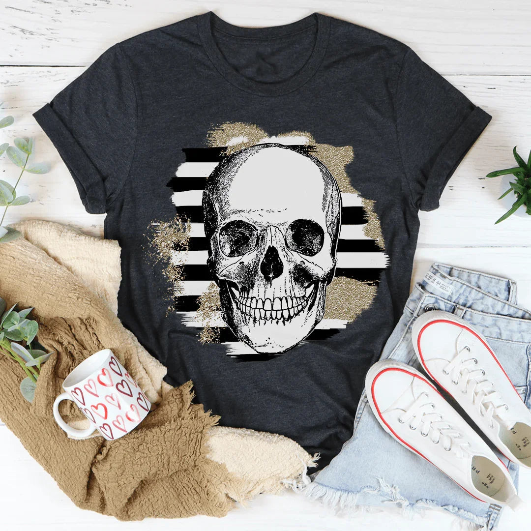 Striped Skull Tee