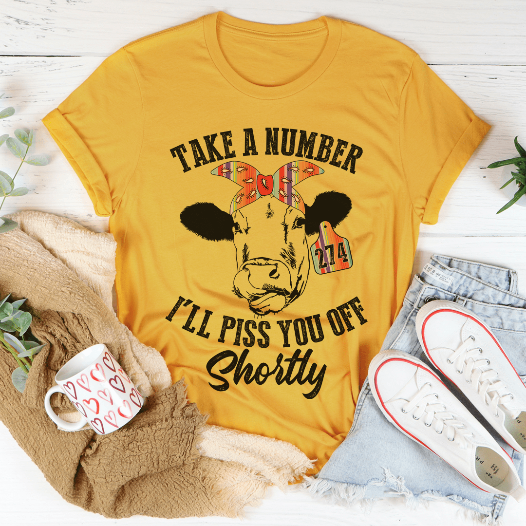 Take A Number Cow Tee