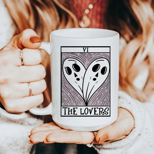 The Lovers Tarot Card Ceramic Mug 15 oz
