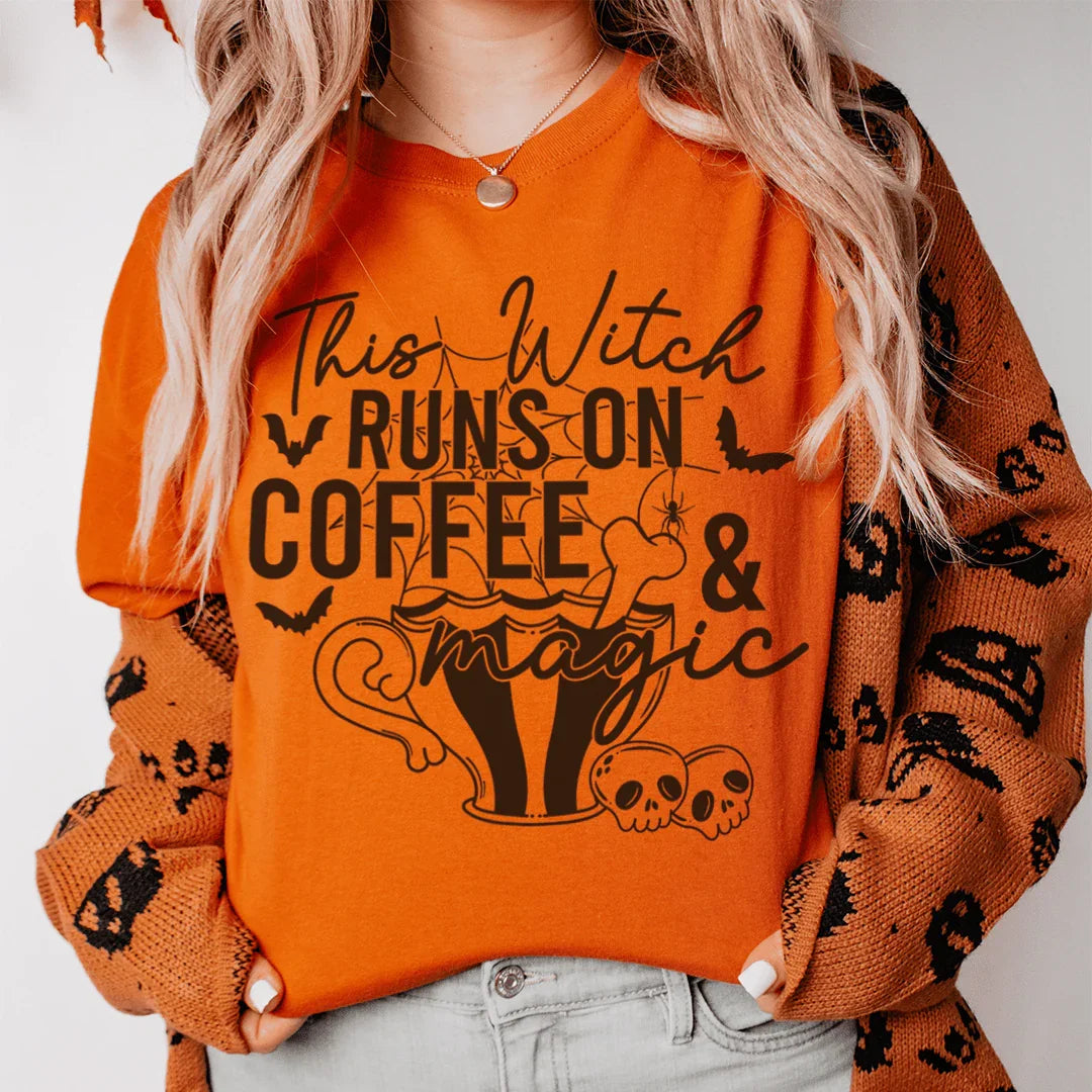 This Witch Runs On Coffee & Magic Tee