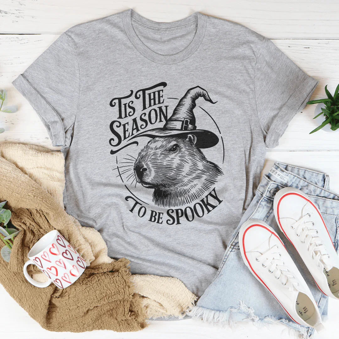 Tis The Season To Be Spooky Capybara Tee