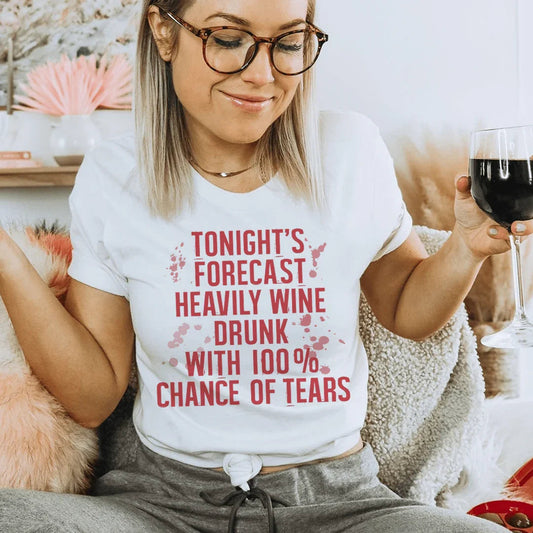 Tonight's Forecast Heavily Wine Drunk Tee