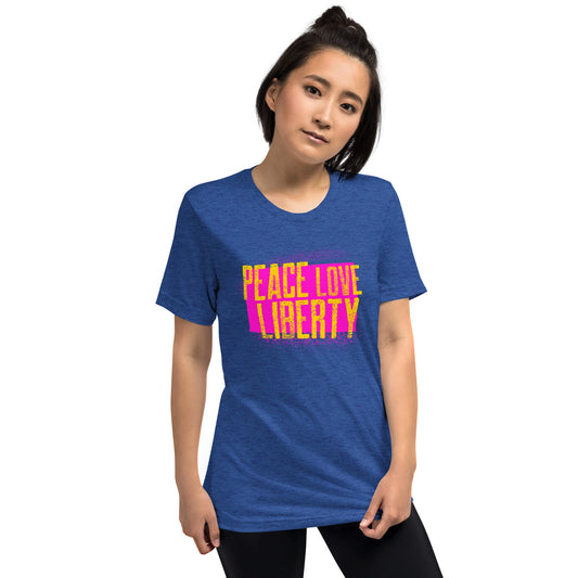 Peace Love Liberty  Tri-Blend shirt