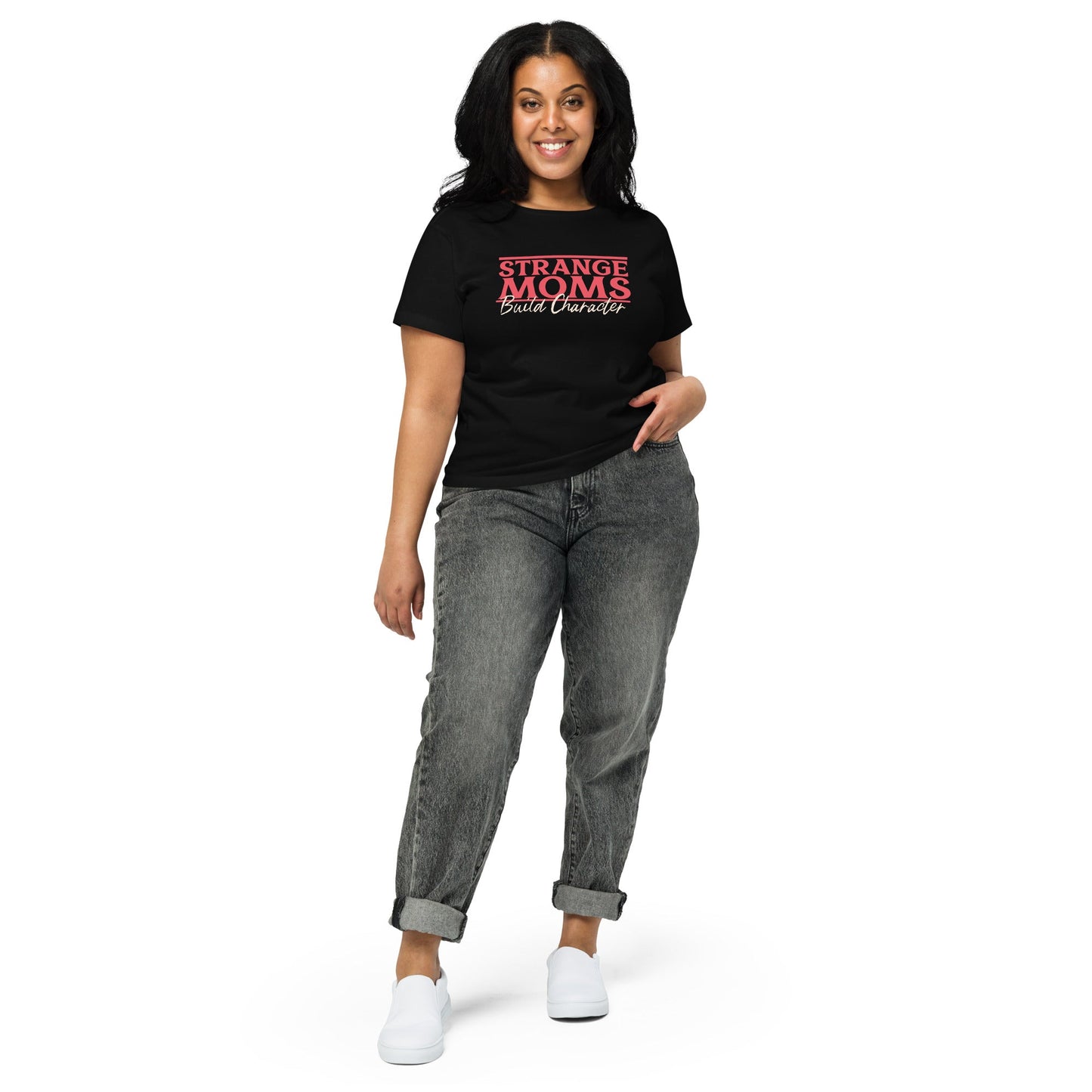 Strange Moms Build Character Women’s high-waisted t-shirt
